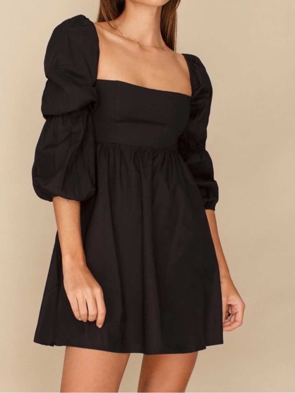 Reformation Michaela Black Dress - Size 10